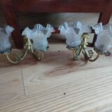 Paire d'appliques tulipe