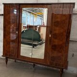Vintage 4-door mirrored wardrobe