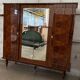 Vintage 4-door mirrored wardrobe