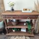 Console desserte meuble d'appoint en chêne massif