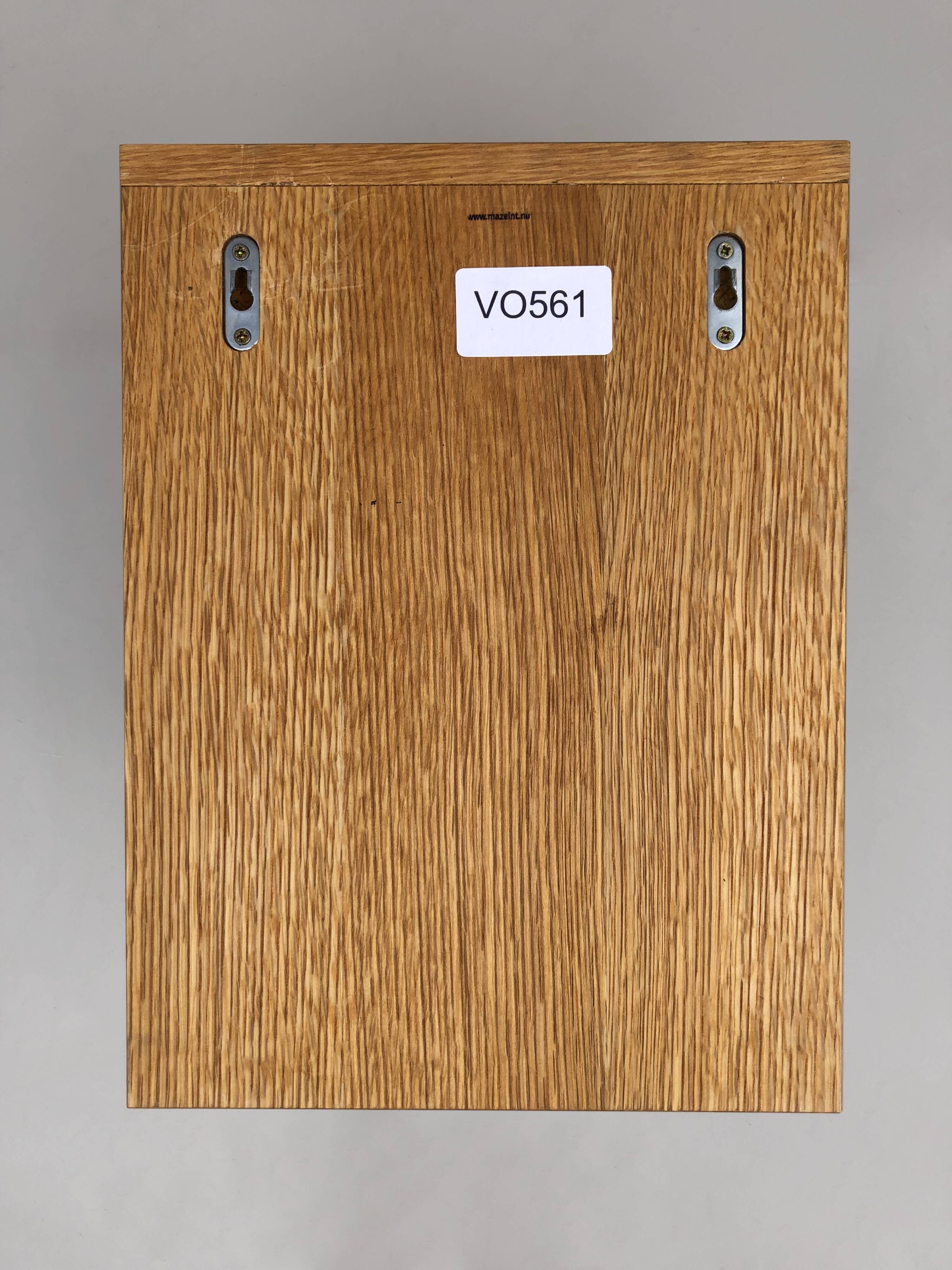 Étagère de lobby scandinave et unité de crochet de manteau avec miroir, chêne suspendu mural et métal par SB Nord