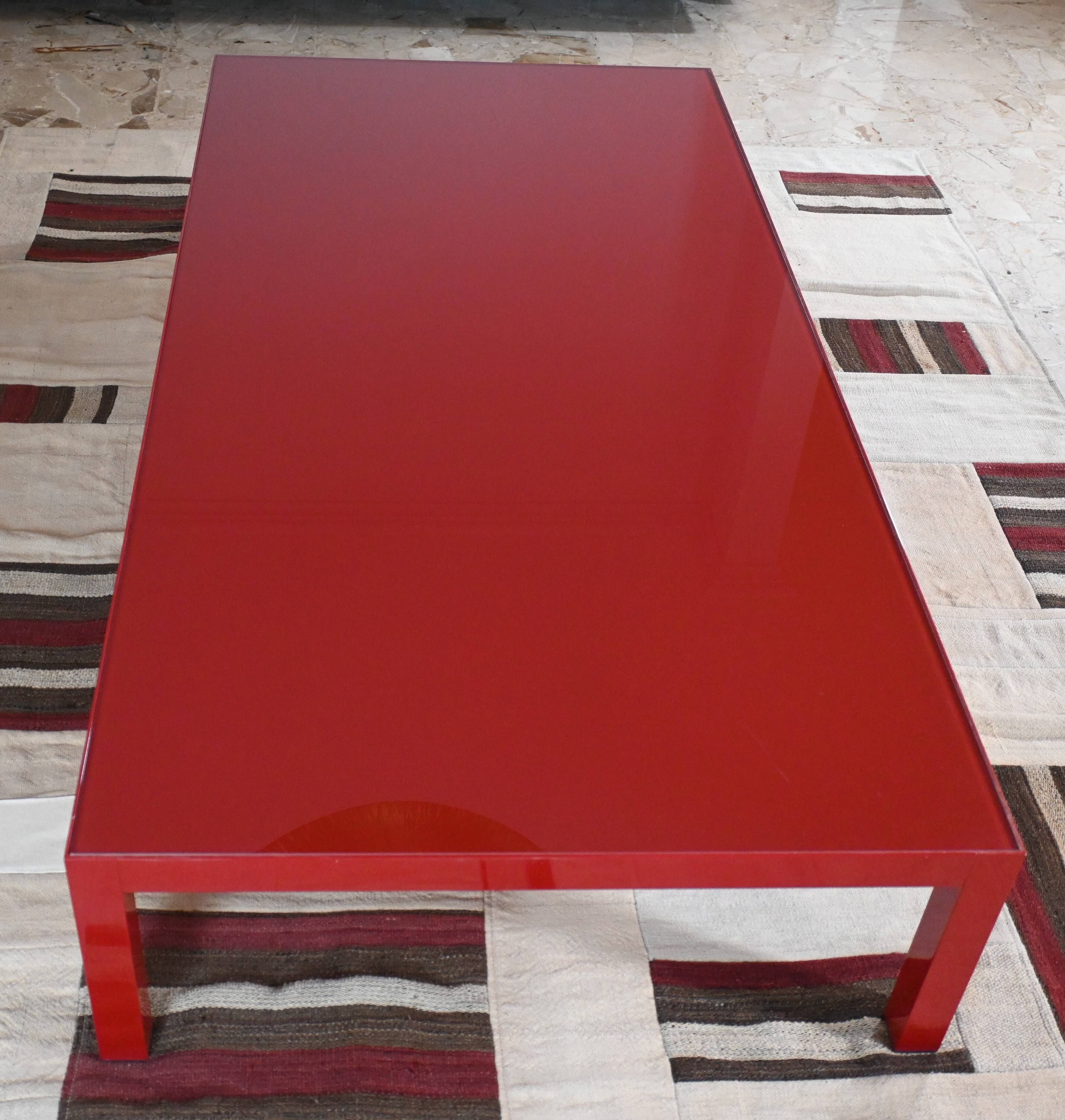 Red MDF Italia coffee table