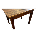 Table cuisine ou bureau, noyer/epoxy or, restaurée