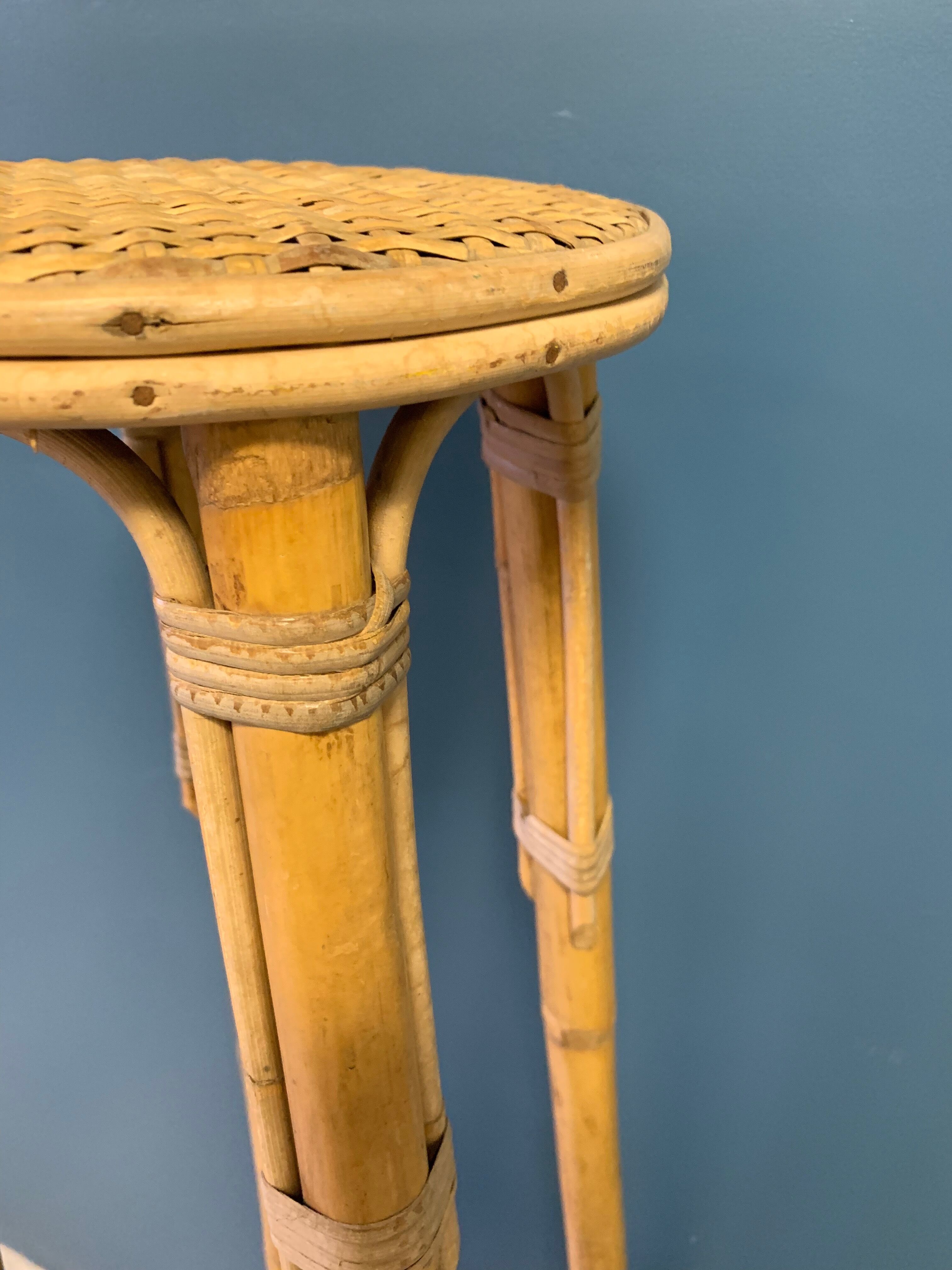 Vintage rattan side table