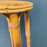 Vintage rattan side table