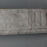 Old fireplace in white marble veined Louis XVI