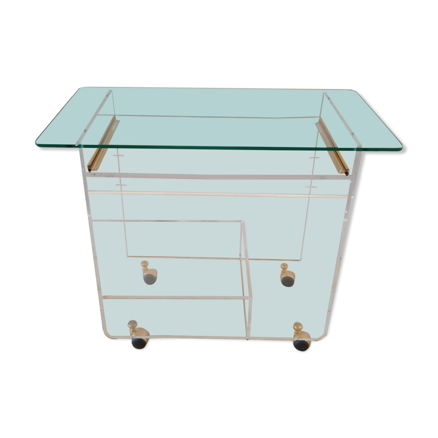 Bureau informatique en plexiglas David Lange