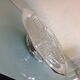Servant of table on foot shower in silver metal art deco style