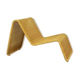 chaise longue en rotin
