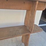 Pair of antique rustic farmhouse benches