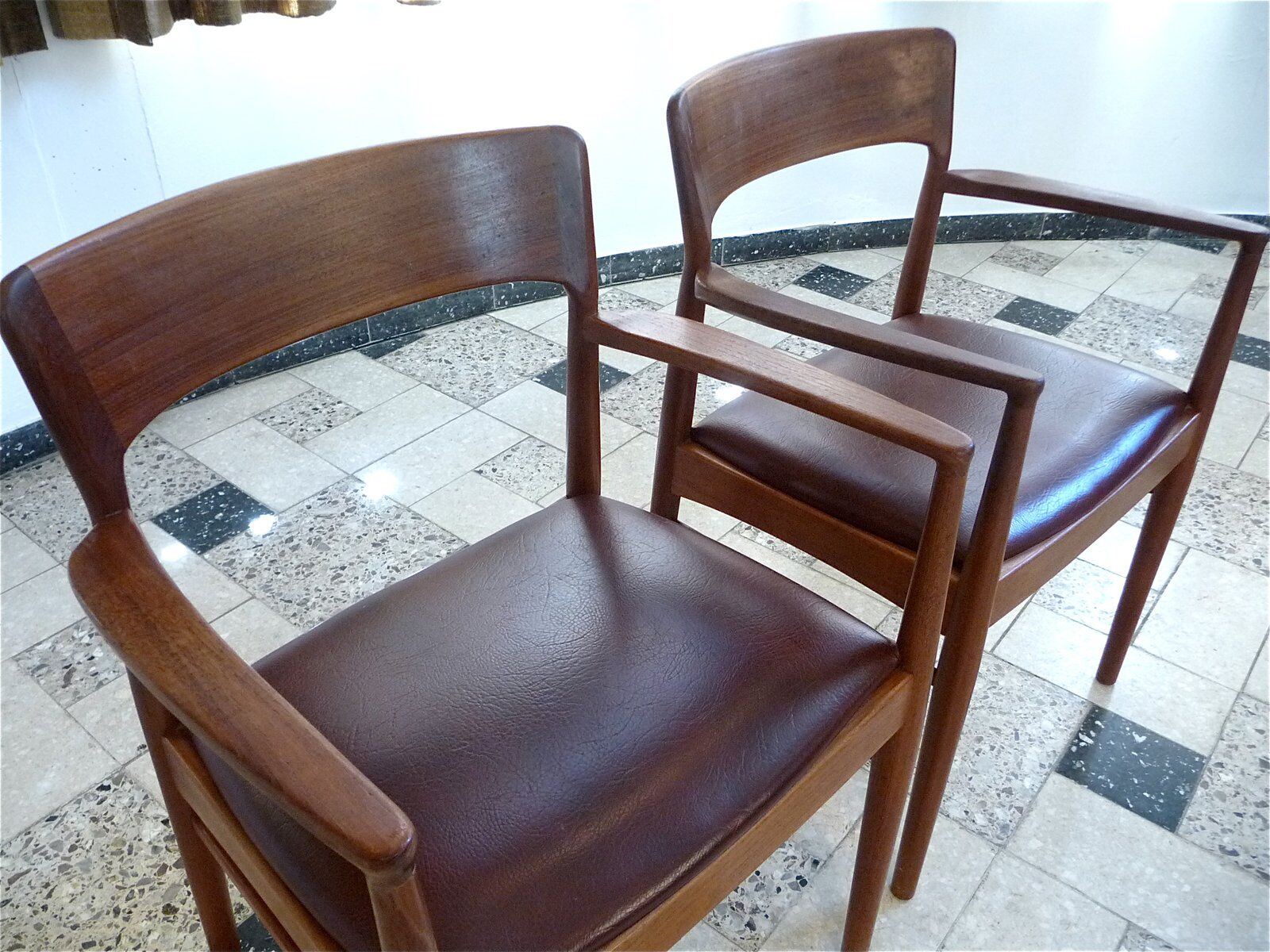 Set of 2 Scandinavian teak armchairs from Korup Stolefabrik, Denmark 1960s