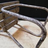 6 vintage garden chairs made of wood and metal