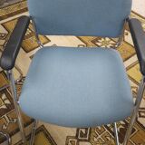 Set of 4 drabert armchairs with chrome legs, 1980