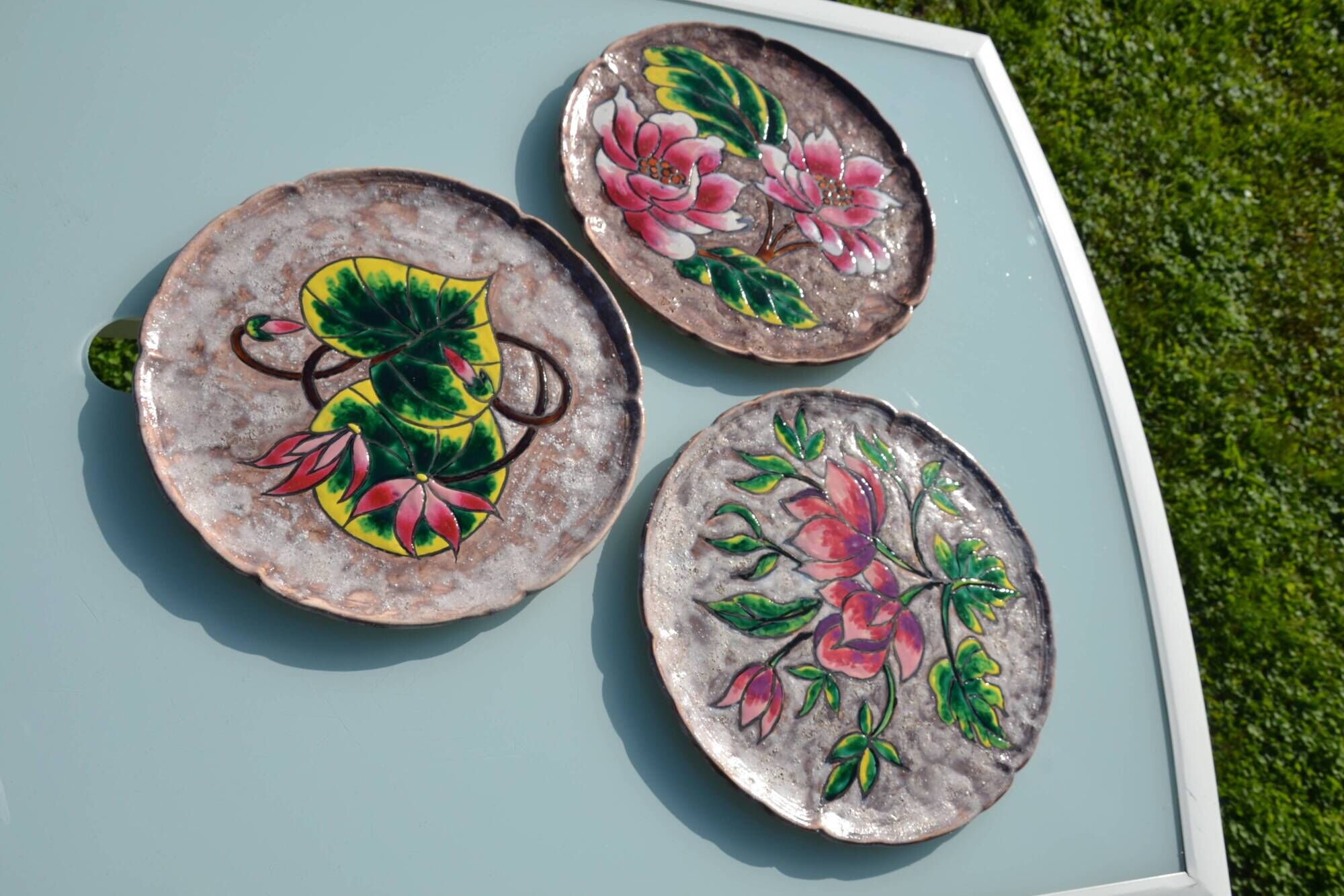 3 decorative plates from Vallauris