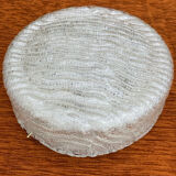 Vintage 1980s Round Molded Glass Ice Cube Wall Sconce