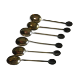 Lot of 6 old mocha spoons silver
