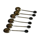 Lot of 6 old mocha spoons silver