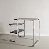 Vintage Bauhaus Wood & Steel "B21" Desk Side Table by Marcel Breuer, 1930s