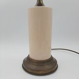 Large brass and glass lamp