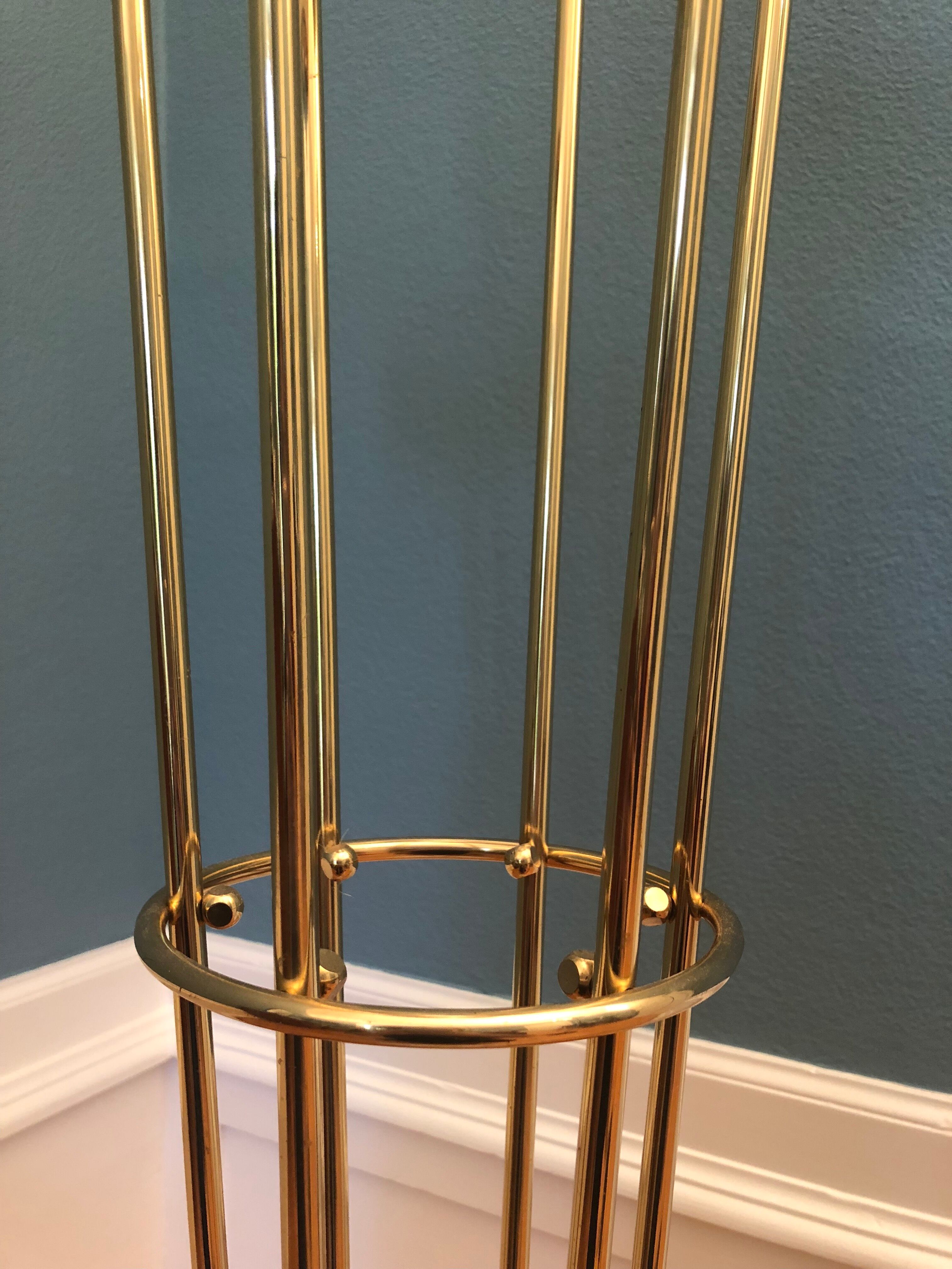 Italian Alberello brass & murano floor lamp