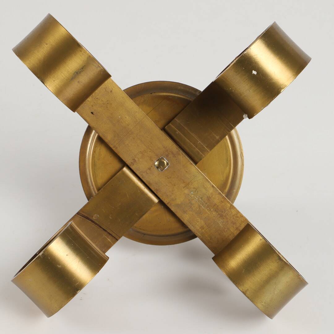 Ystad Metall brass candlestick – Sweden, 1960s