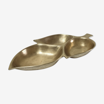 Vintage solid brass leaf top