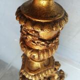 Wooden candlestick and gilded stucco from the beginning of the 20th century