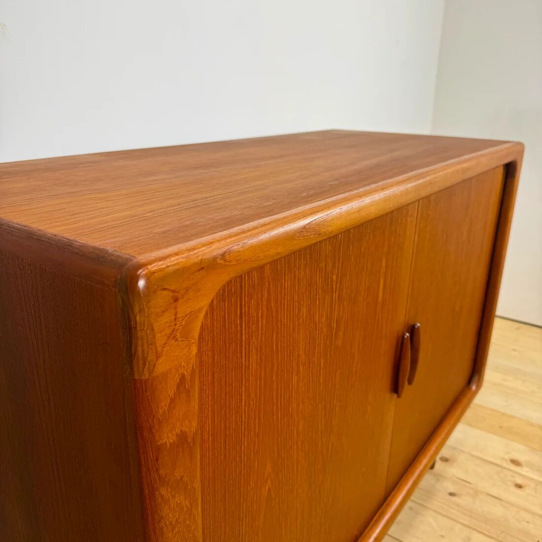 Dyrlund buffet in teak with sliding doors, Denmark 1960.