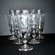 Lot 6 verres à bière verrerie portieux bocks bistrot gravé acide 1920-1930