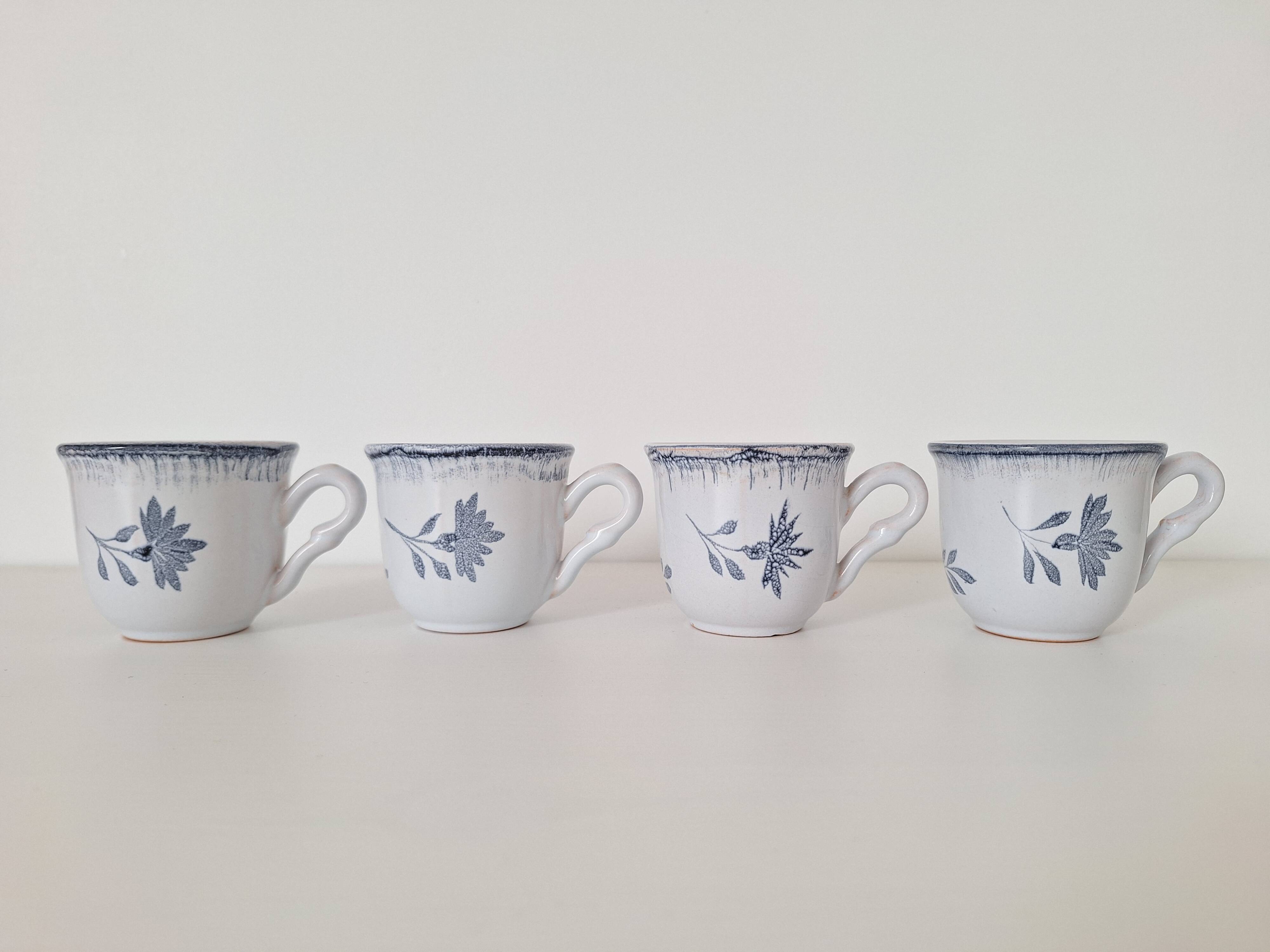 Tasse à café bleu Niderviller 1970 - 1980
