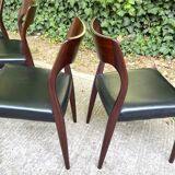Suite of 4 rosewood chairs by Cor Botenbal for Fristho Franeker