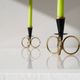Mid-century modern metal candlestick holders by Gunnar Ander for Ystad Metal, Sweden, set of 2