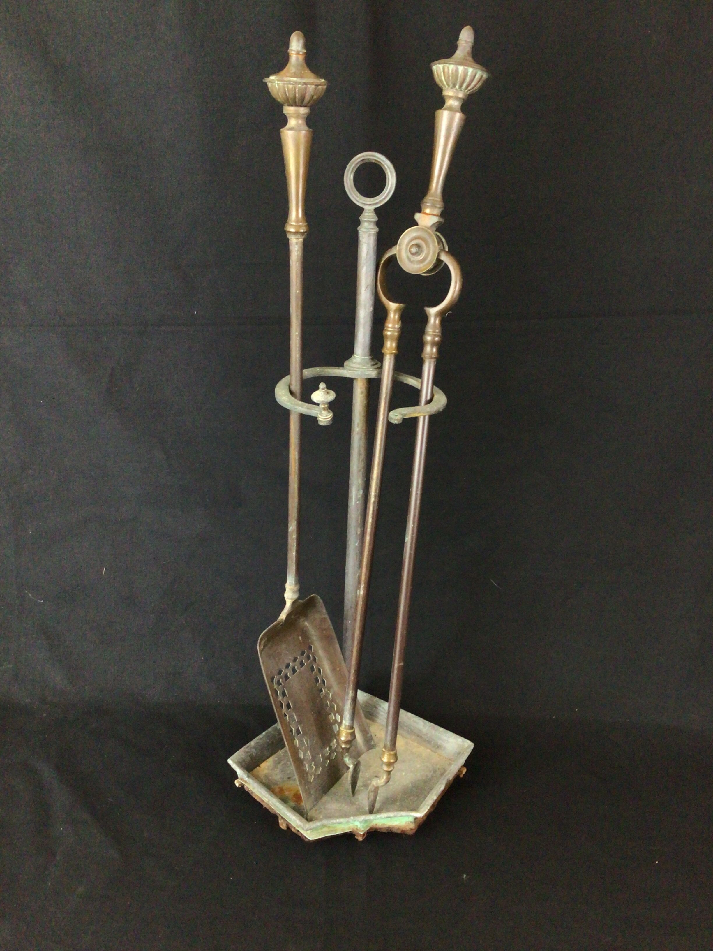 Brass fireplace servant