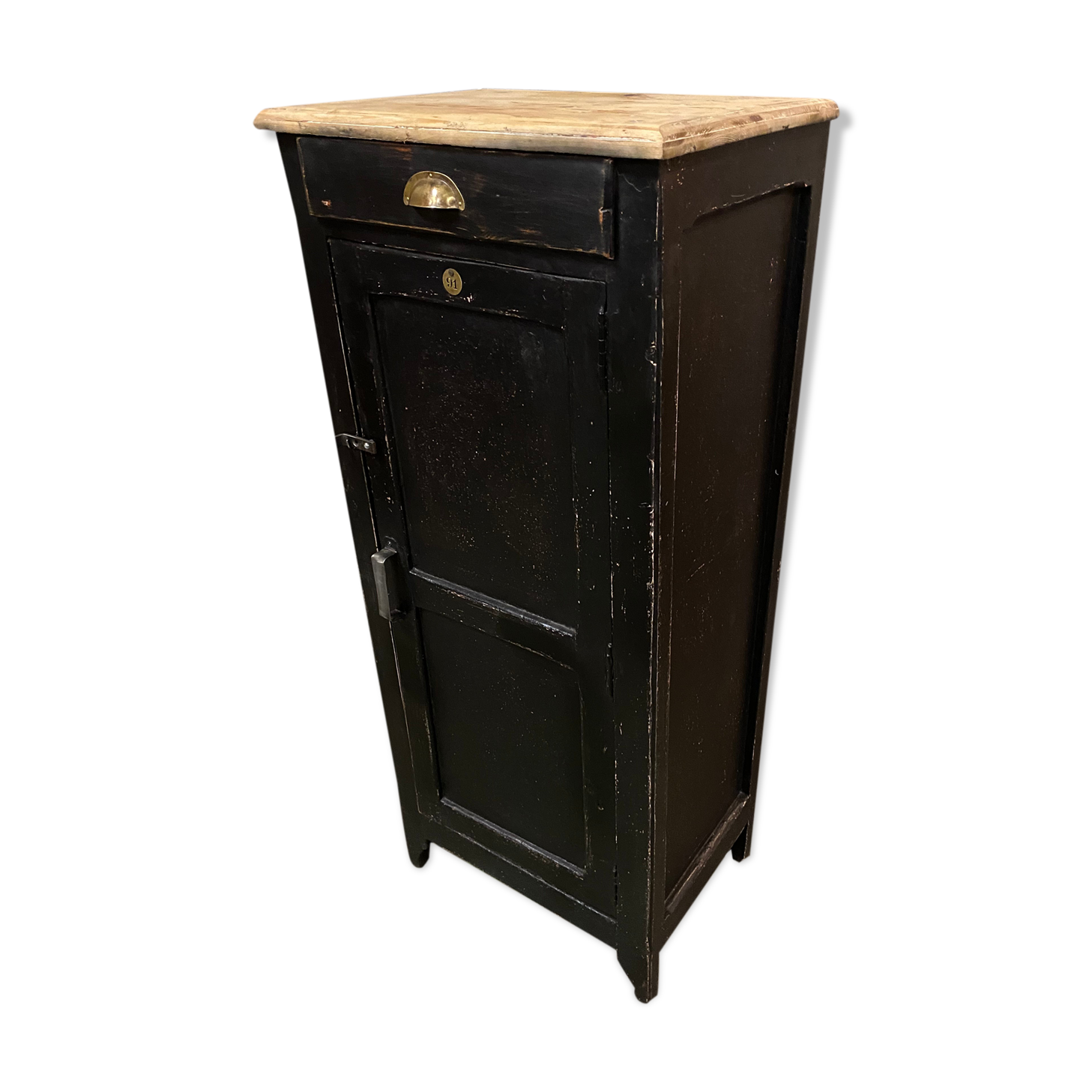 Vintage parisian black patinated buffet