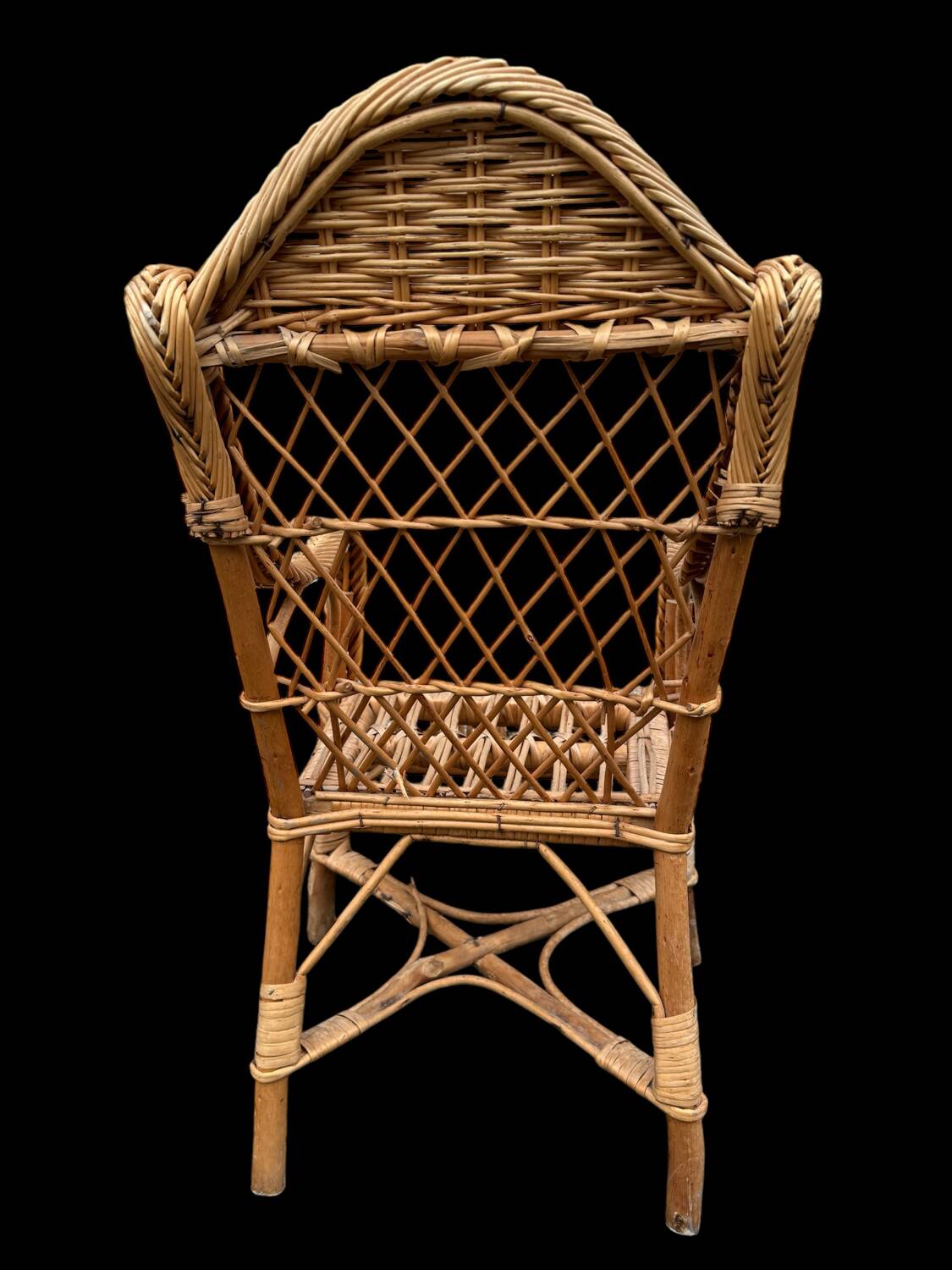 1950s Rattan Child's Armchair