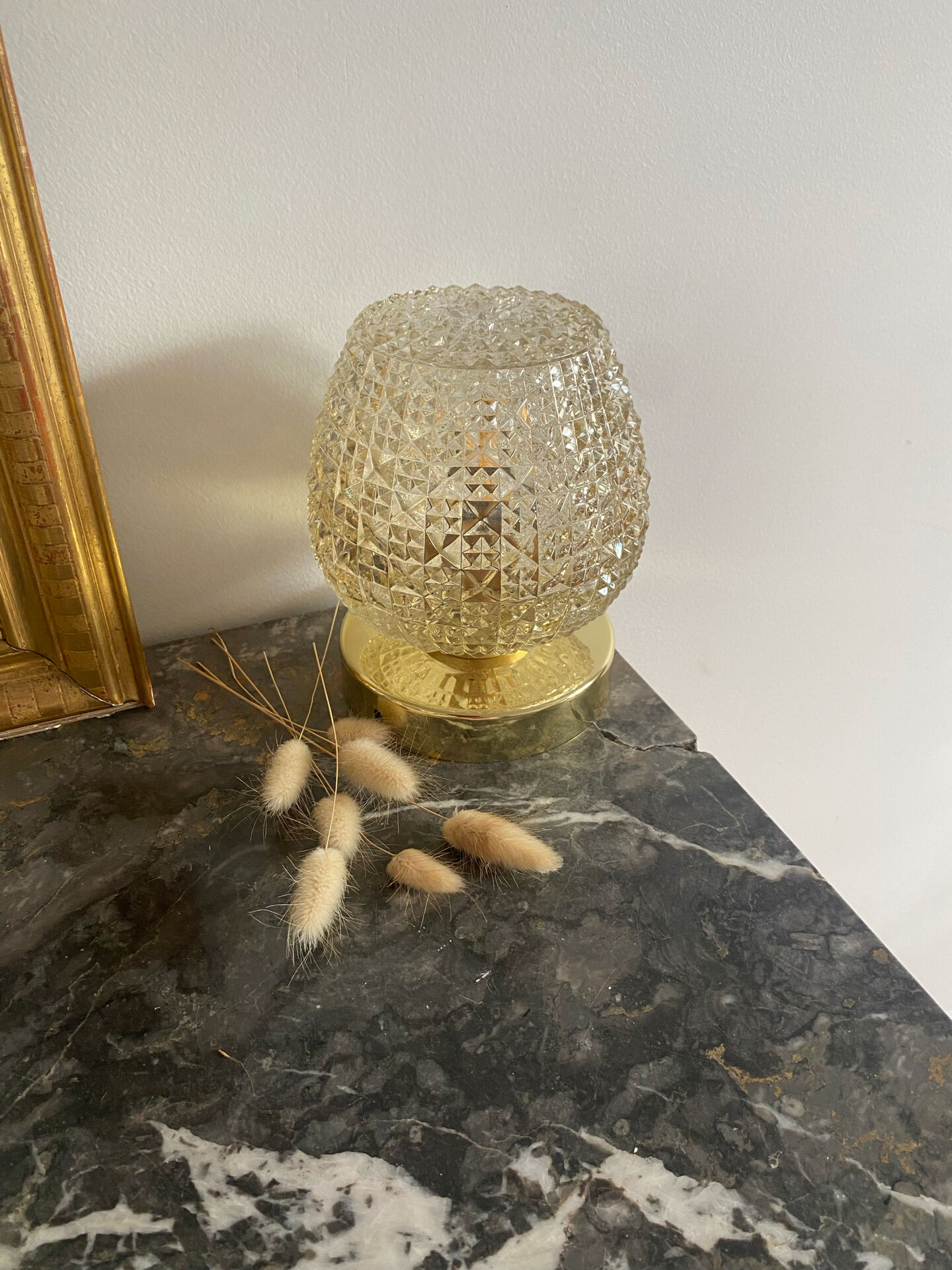 Vintage glass globe wall light