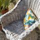 Fauteuil en rotin blanc