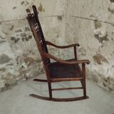 Rocking-chair fauteuil bascule XIXe art and craft