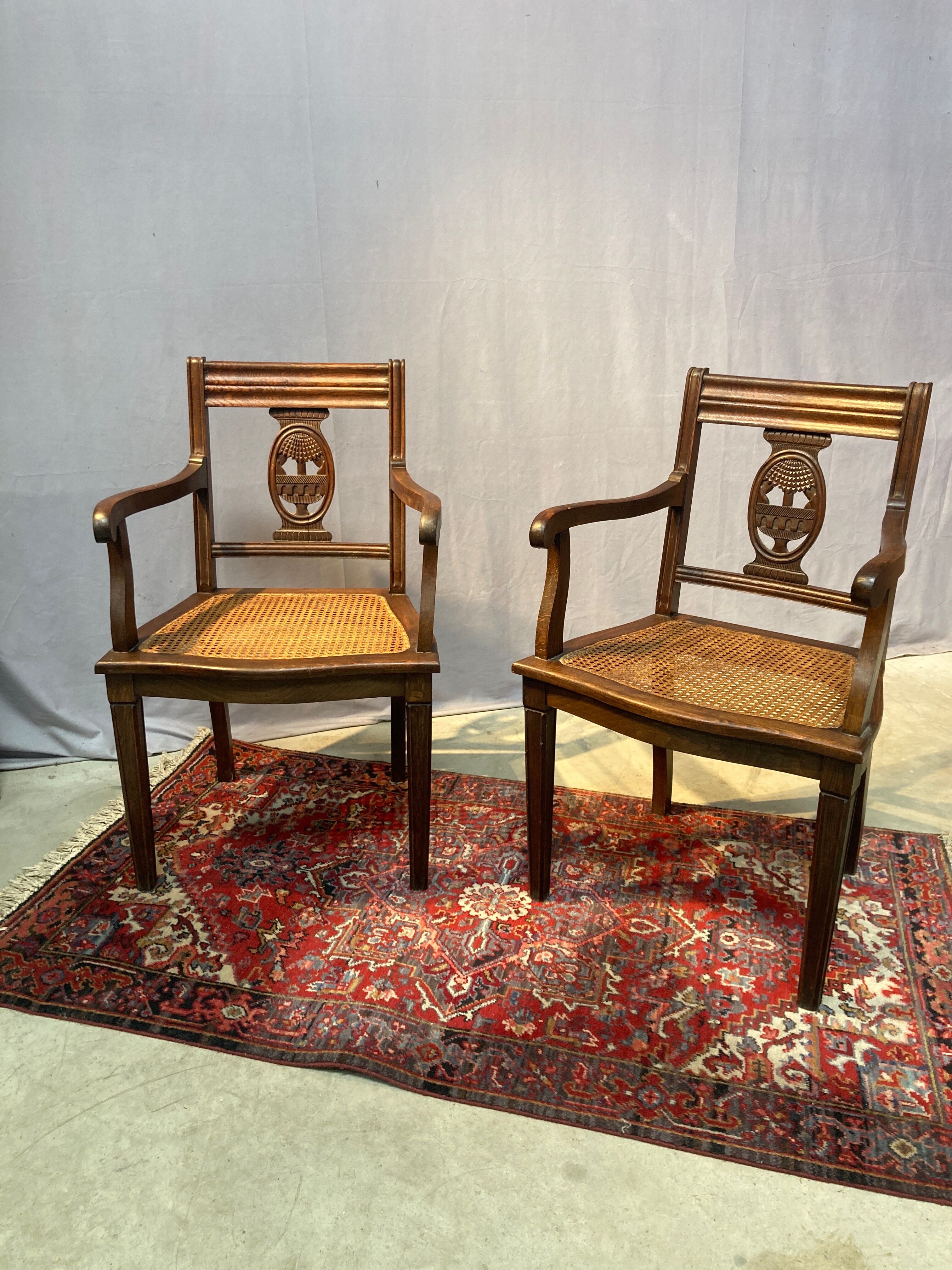 Set of two chairs canned