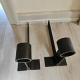 Andiron log door design French work