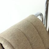 Lounge chair by viliam chlebo in chrome and linen, kodreta 1979