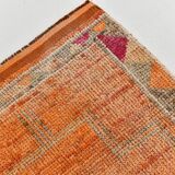 3x10 Burnt Orange Turkish Handmade Wool Runner Rug, 85x318 Cm
