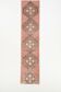 3x12 Soft Pastel Pale Red Turkish Vintage Runner Rug