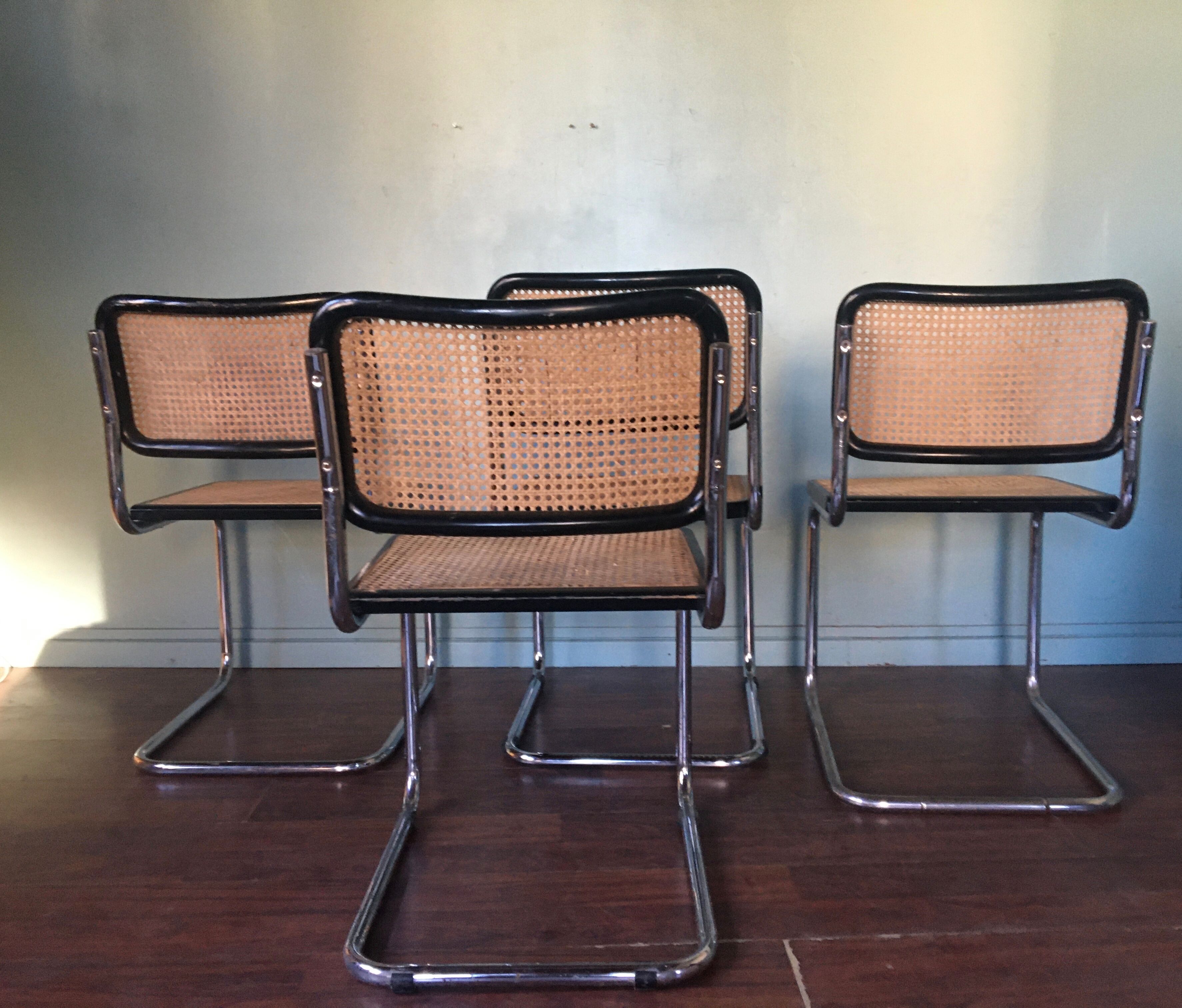 Suite of 4 chairs B32 by Marcel Breuer 70