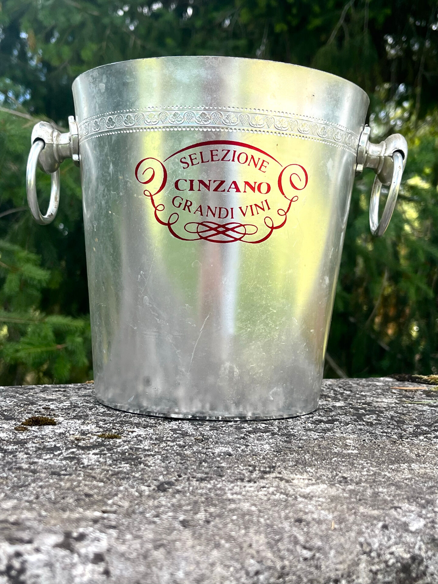 Cinzano Champagne Cooler Ice Bucket – Vintage Aluminium Advertising Wi