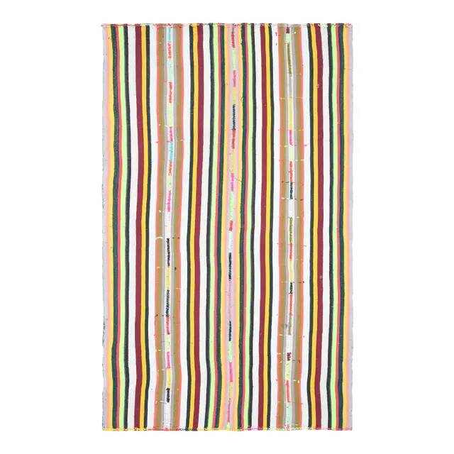 1970s Vintage Turkish Oushak Handmade Wool Cotton White Area Rug 178x289