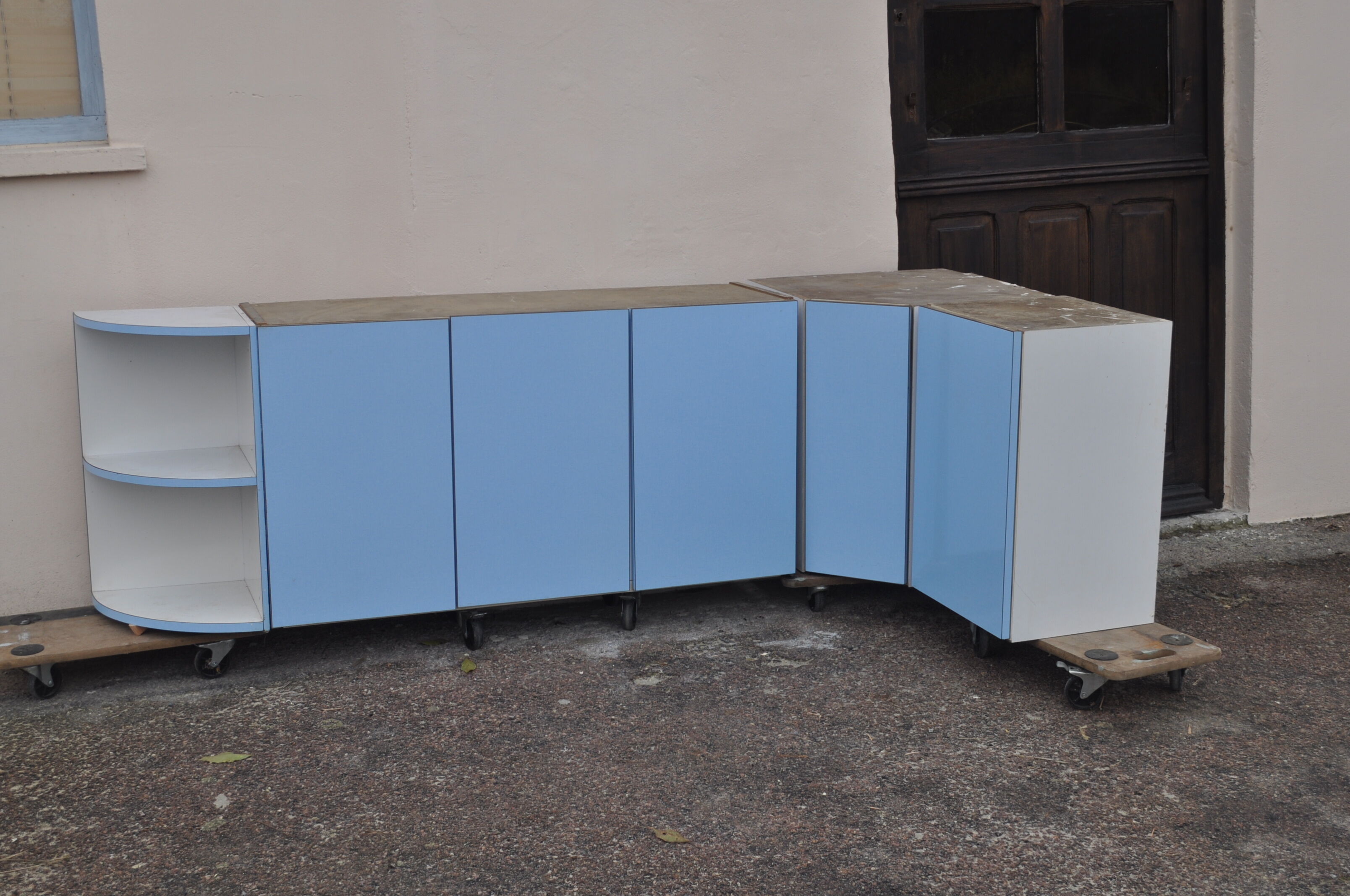 Two-tone formica sideboard