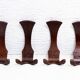 Set of 4 vintage teak cp coat hooks