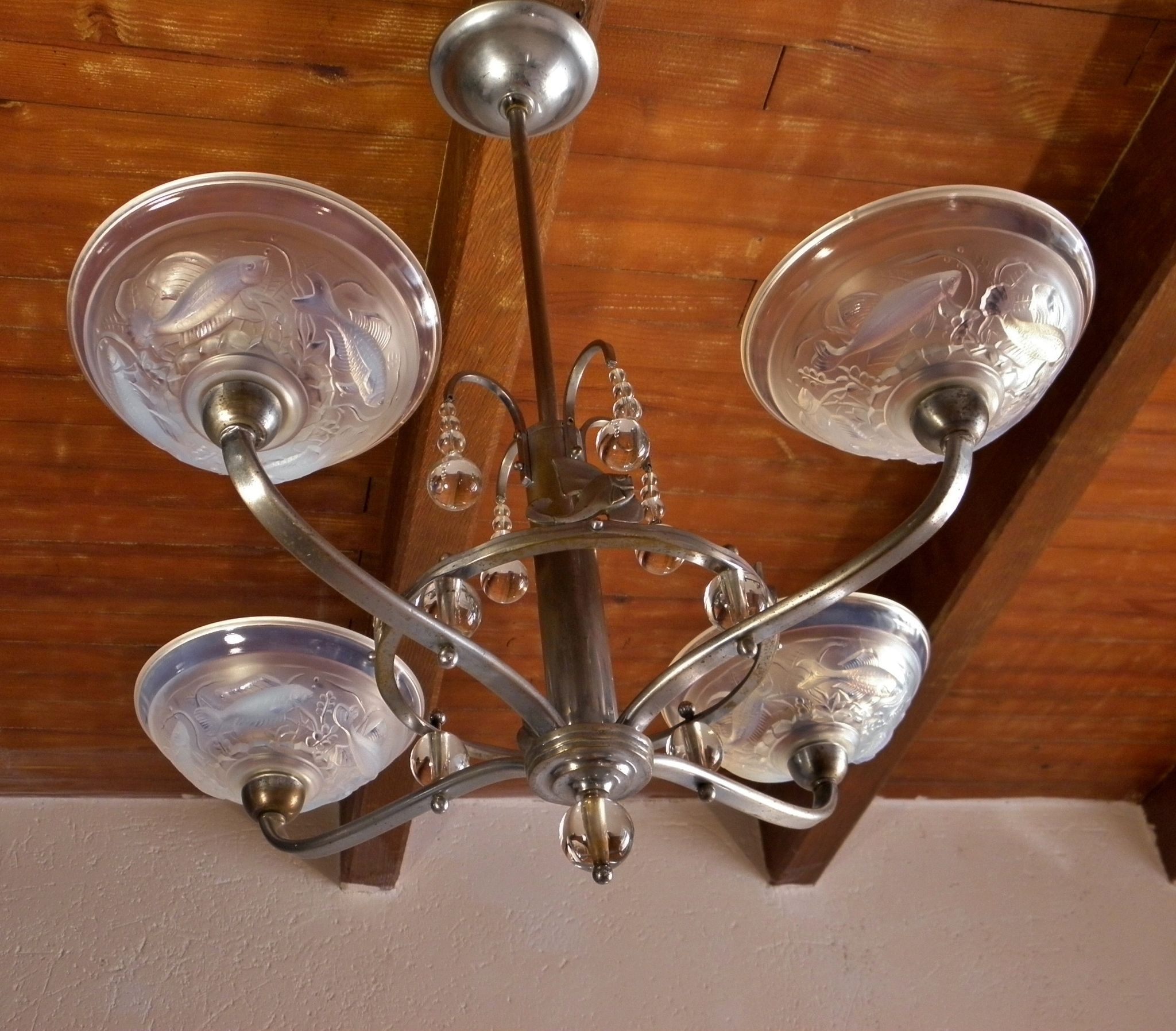 Lustre aux poissons années 40