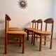 Lot de 6 chaises en pin massif design scandinave Reiner Daumiller vintage années 70